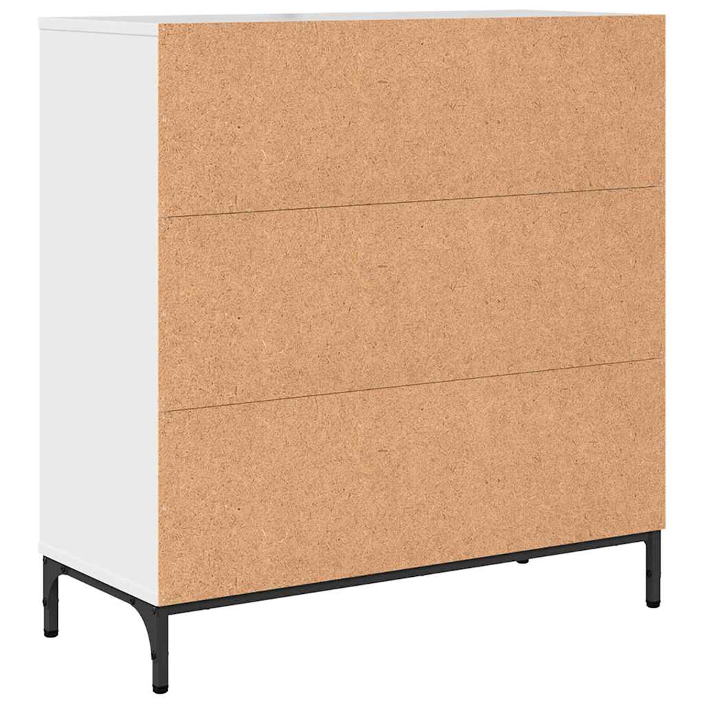 Sideboard High Gloss White 79.5 x 33 x 82 cm Engineered Wood