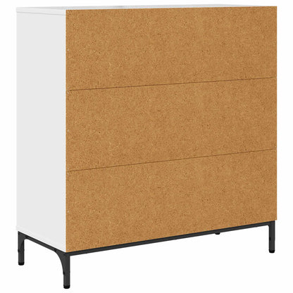 Sideboard High Gloss White 79.5 x 33 x 82 cm Engineered Wood