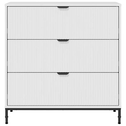 Sideboard High Gloss White 79.5 x 33 x 82 cm Engineered Wood
