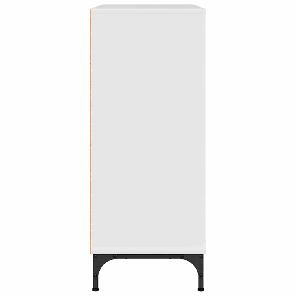 Sideboard High Gloss White 79.5 x 33 x 82 cm Engineered Wood