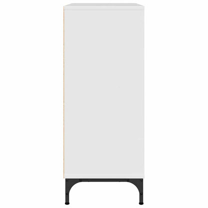 Sideboard High Gloss White 79.5 x 33 x 82 cm Engineered Wood