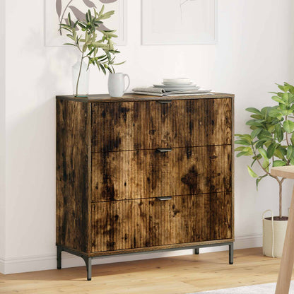 Sideboard Smoked Oak 79.5 x 33 x 82 cm Engineered Wood