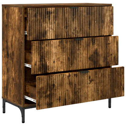 Sideboard Smoked Oak 79.5 x 33 x 82 cm Engineered Wood