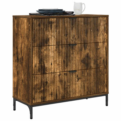 Sideboard Smoked Oak 79.5 x 33 x 82 cm Engineered Wood