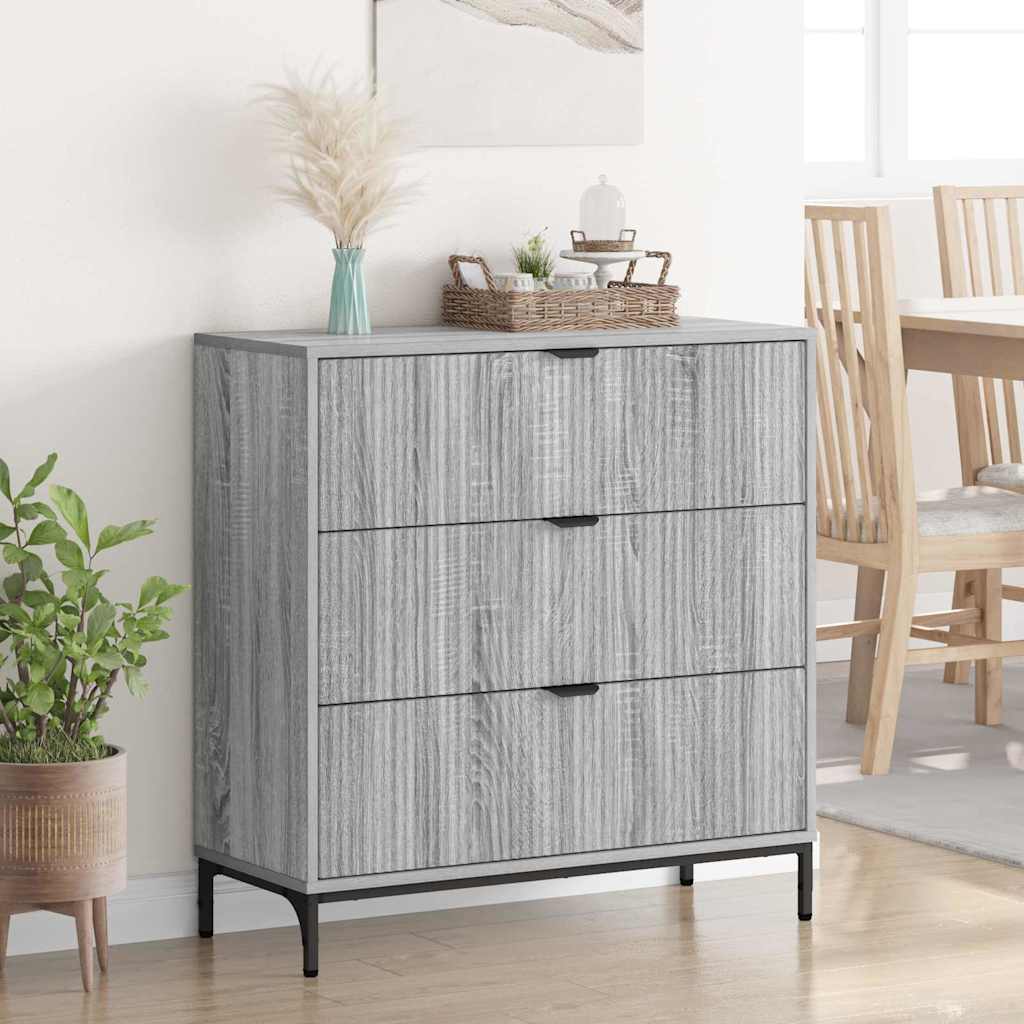 Sideboard Grey Sonoma 79.5 x 33 x 82 cm Engineered Wood