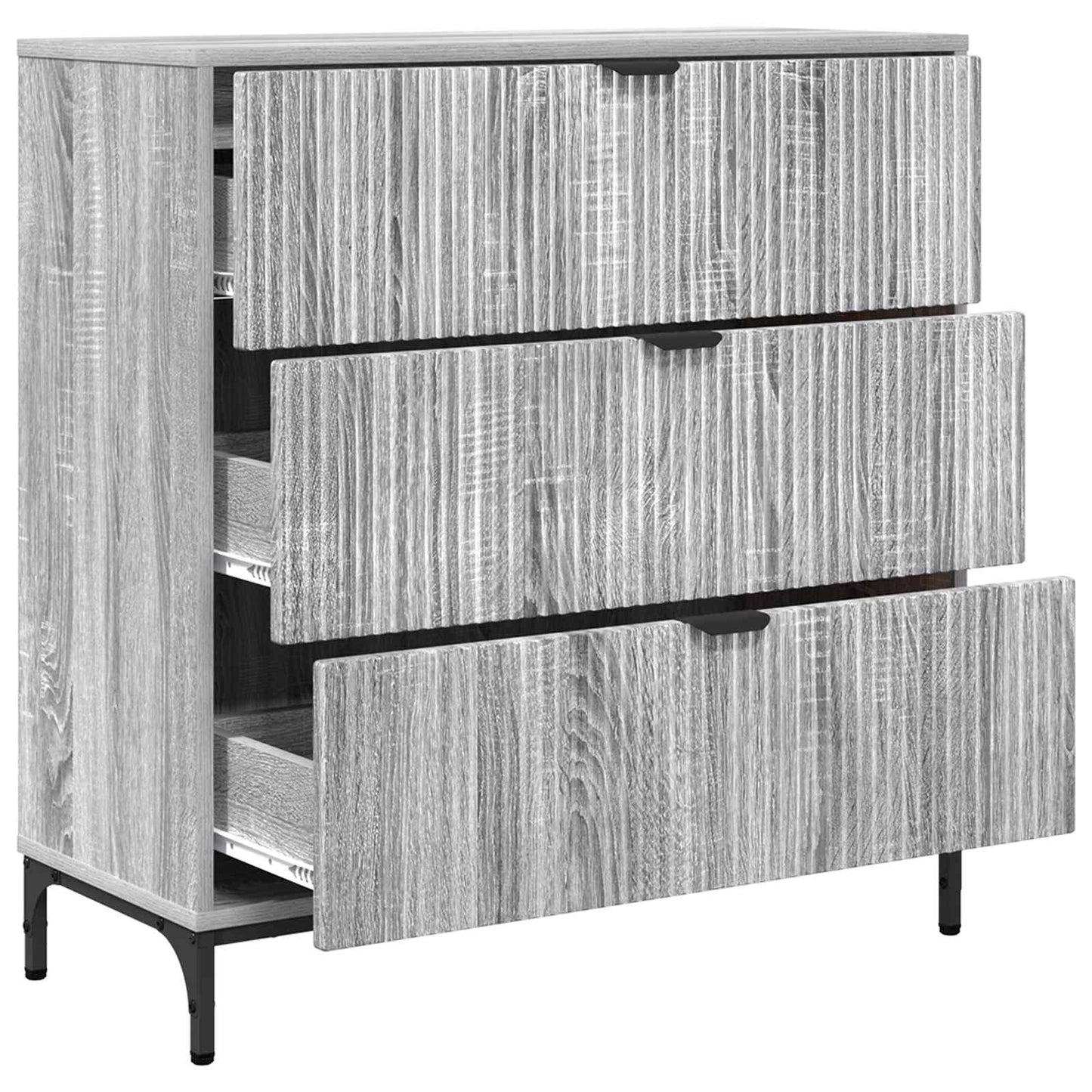 Sideboard Grey Sonoma 79.5 x 33 x 82 cm Engineered Wood