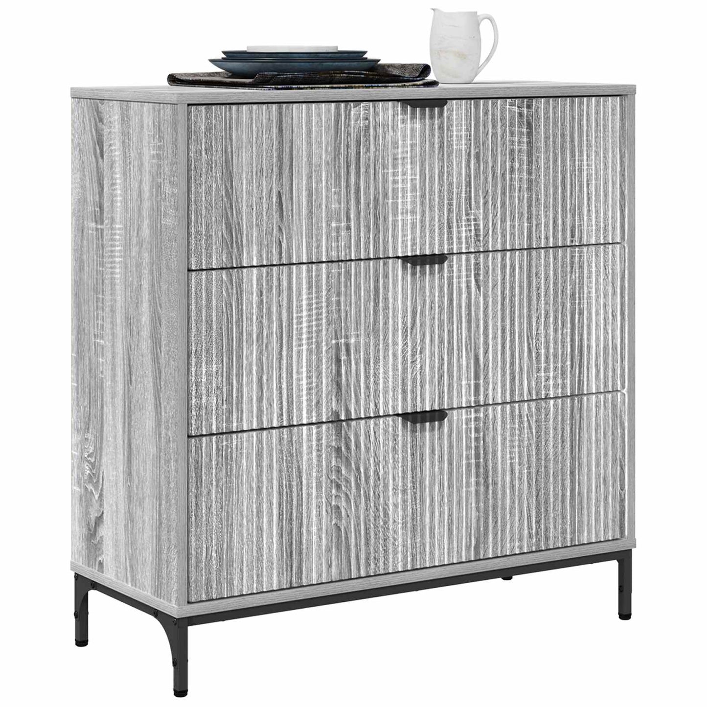 Sideboard Grey Sonoma 79.5 x 33 x 82 cm Engineered Wood