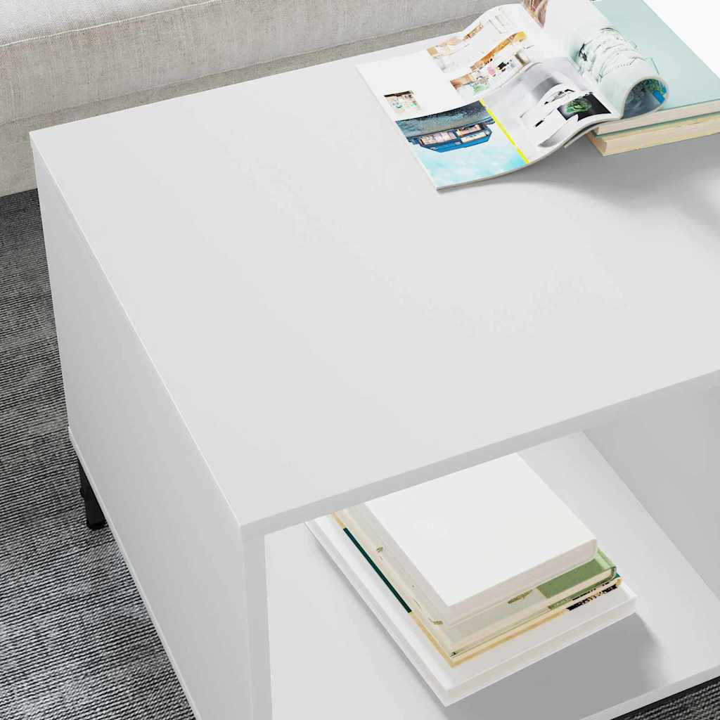 Coffee Table with Drawer White 90 x 49 x 46 cm Engineered Wood