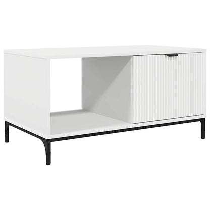 Coffee Table with Drawer White 90 x 49 x 46 cm Engineered Wood