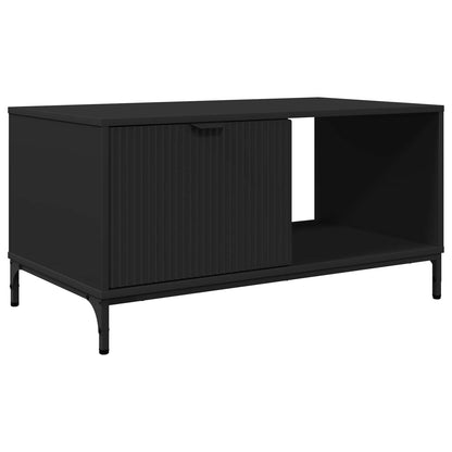 Coffee Table Black Oak 90 x 49 x 46 cm Engineered Wood