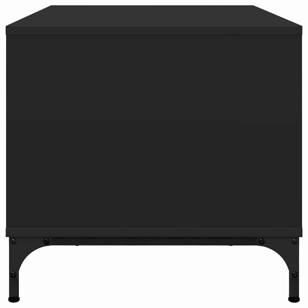 Coffee Table Black Oak 90 x 49 x 46 cm Engineered Wood