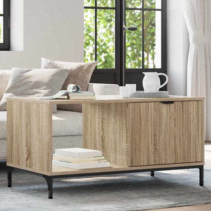 Coffee Table Sonoma Oak 90 x 49 x 46 cm Engineered Wood