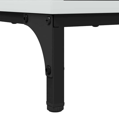 Coffee Table High Gloss White 90 x 49 x 46 cm Engineered Wood
