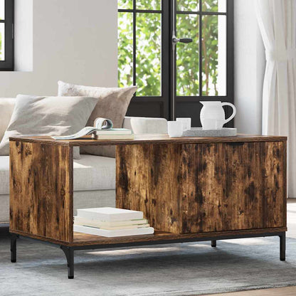 Coffee Table Smoked Oak 90 x 49 x 46 cm Engineered Wood
