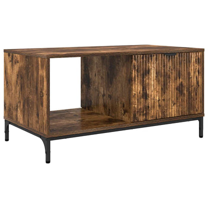 Coffee Table Smoked Oak 90 x 49 x 46 cm Engineered Wood