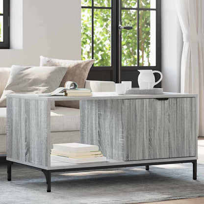 Coffee Table Grey Sonoma 90 x 49 x 46 cm Engineered Wood