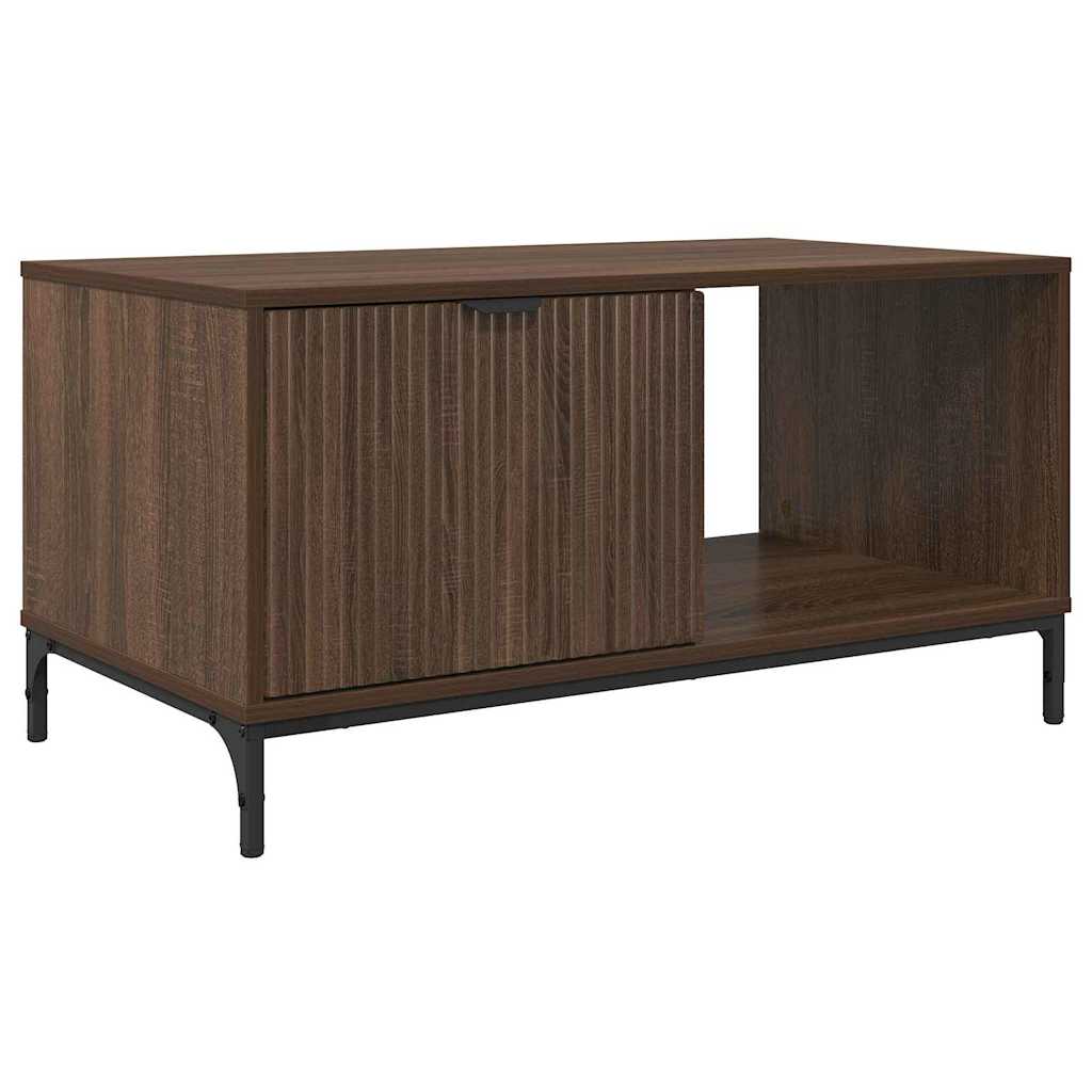 Coffee Table Brown Oak 90 x 49 x 46 cm Engineered Wood