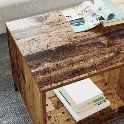 Coffee Table Old Wood 90 x 49 x 46 cm Engineered Wood
