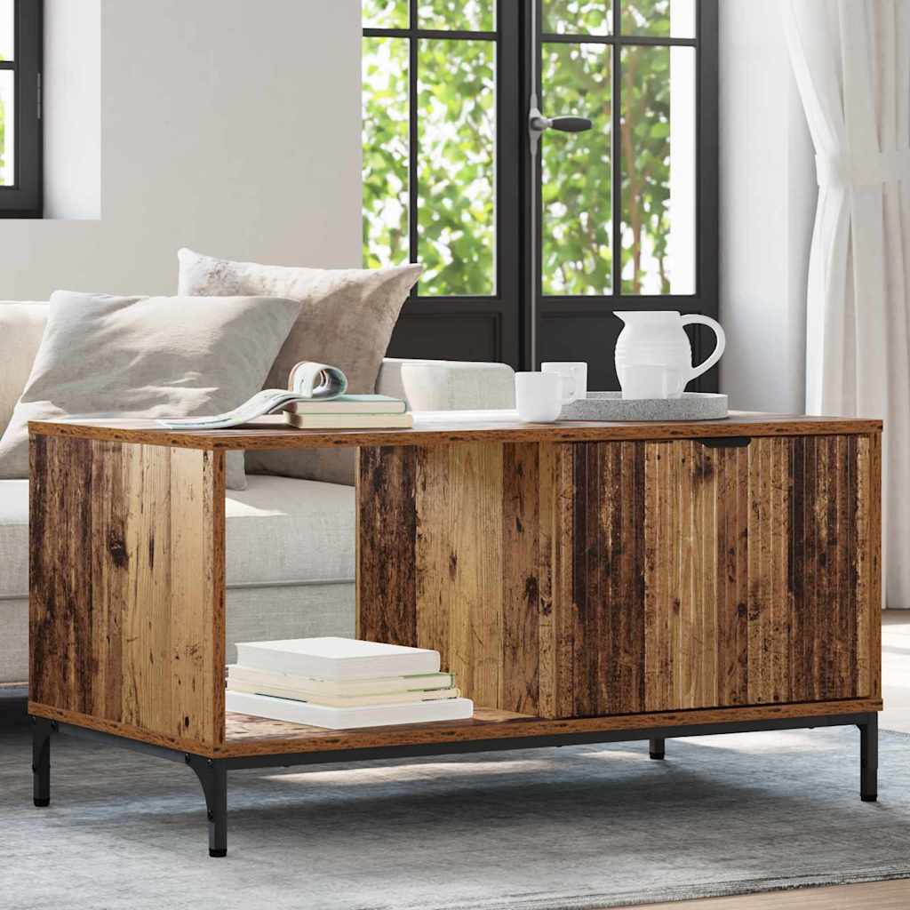 Coffee Table Old Wood 90 x 49 x 46 cm Engineered Wood