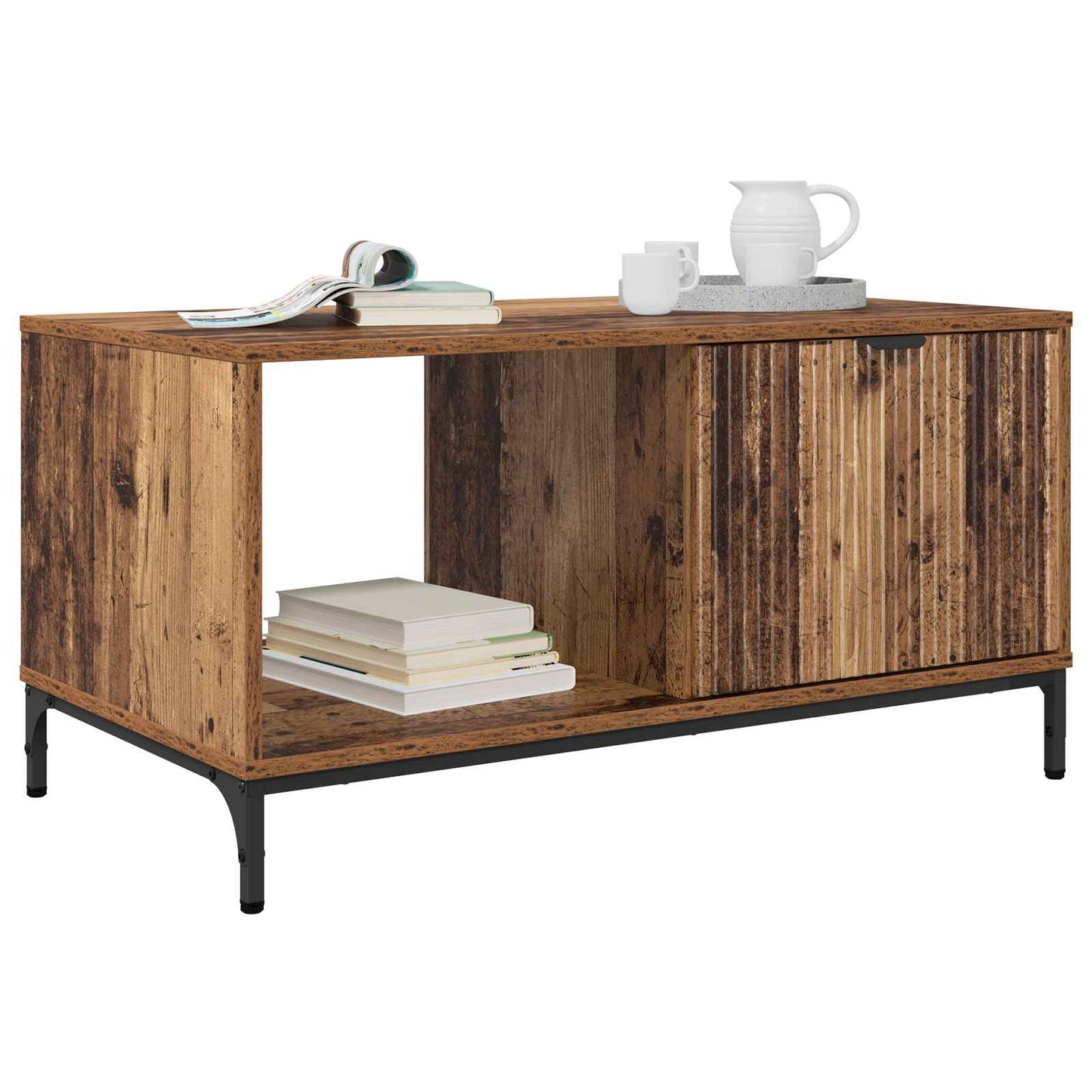 Coffee Table Old Wood 90 x 49 x 46 cm Engineered Wood