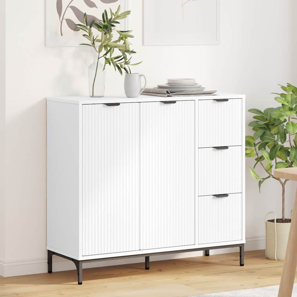 Sideboard with Drawer White 89.5 x 33 x 82 cm Engineered Wood
