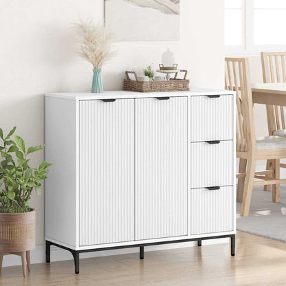 Sideboard with Drawer White 89.5 x 33 x 82 cm Engineered Wood