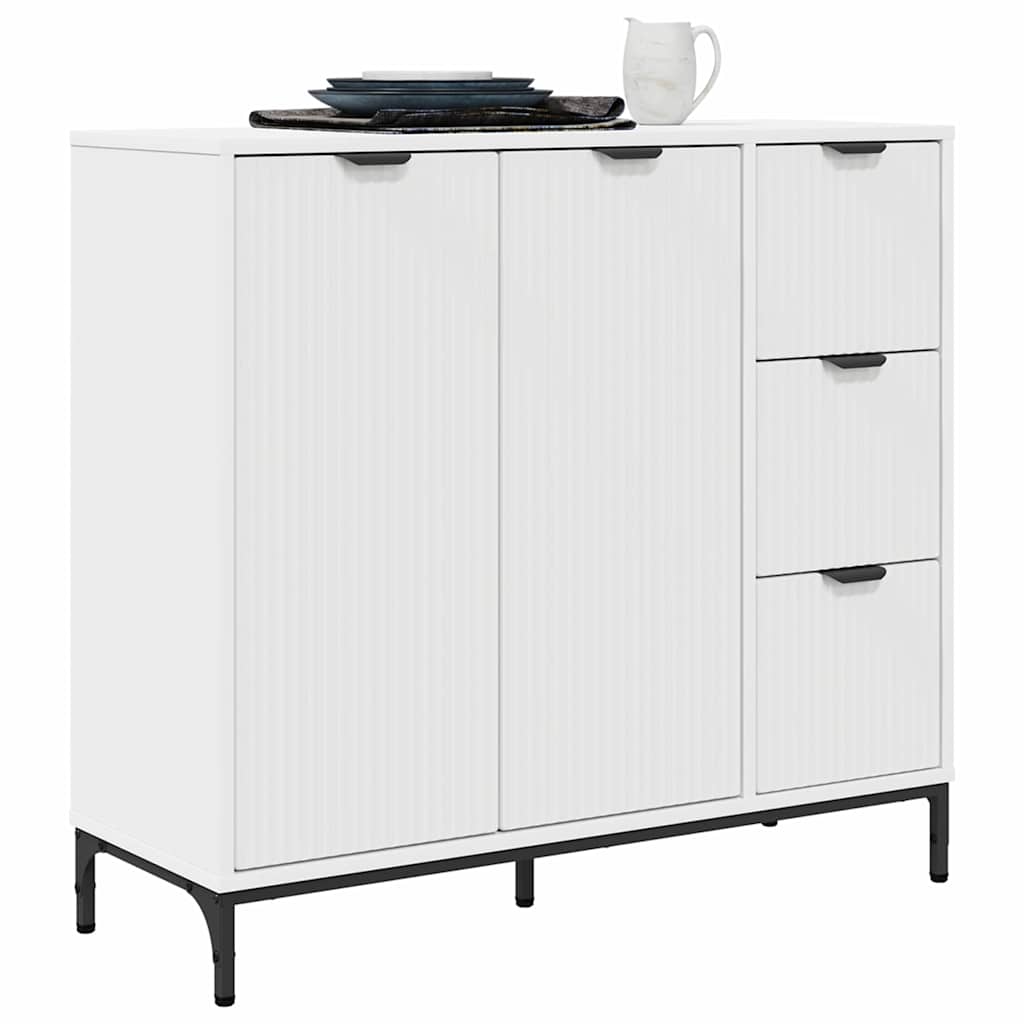 Sideboard with Drawer White 89.5 x 33 x 82 cm Engineered Wood