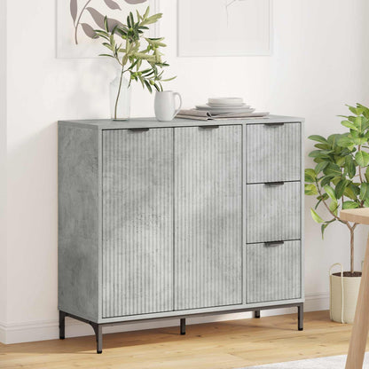 Sideboard Concrete Grey 89.5 x 33 x 82 cm Engineered Wood