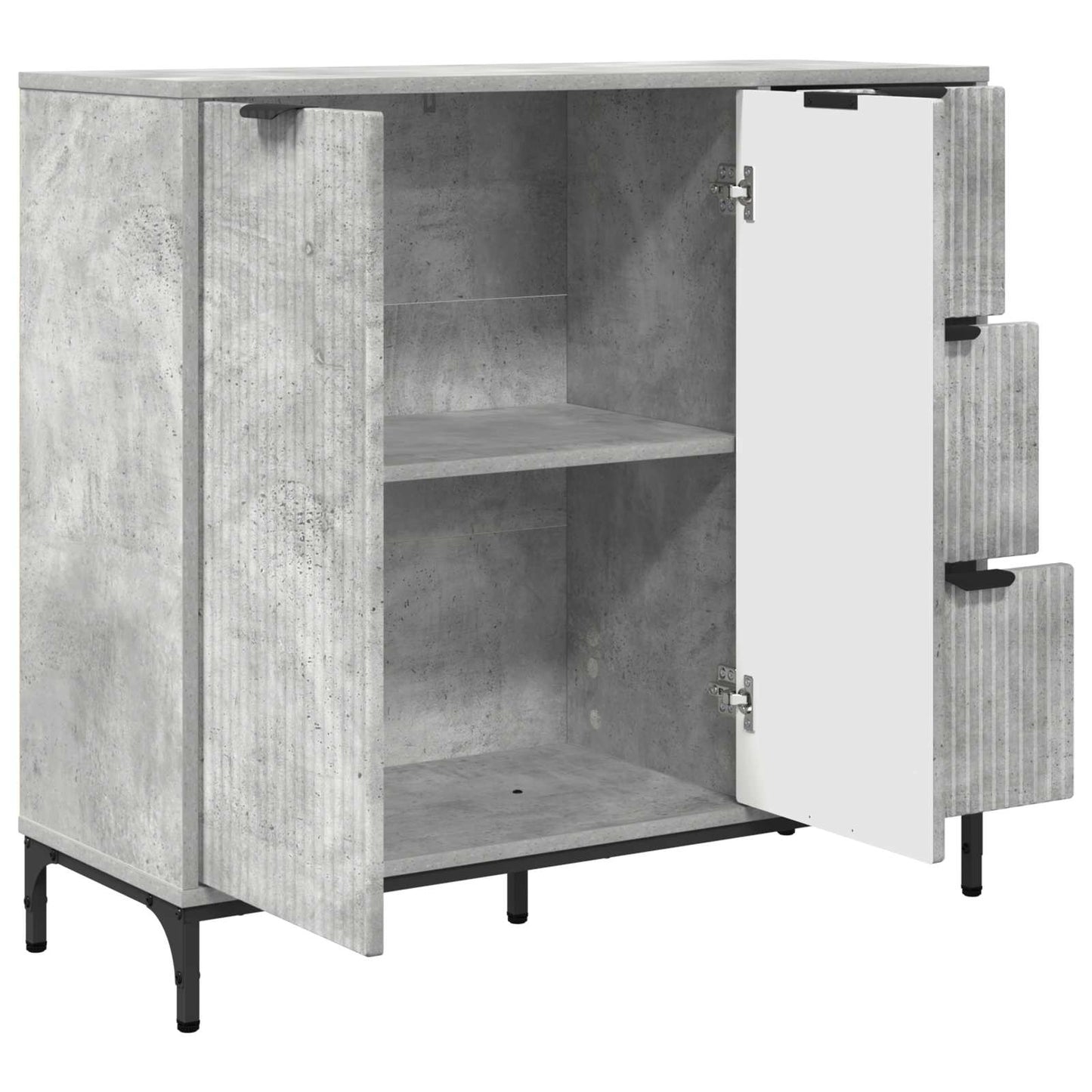 Sideboard Concrete Grey 89.5 x 33 x 82 cm Engineered Wood