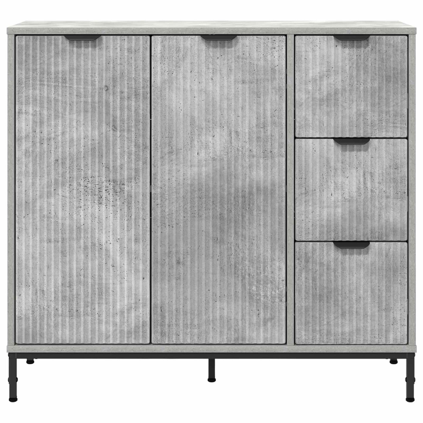 Sideboard Concrete Grey 89.5 x 33 x 82 cm Engineered Wood