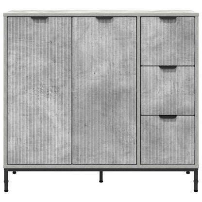 Sideboard Concrete Grey 89.5 x 33 x 82 cm Engineered Wood