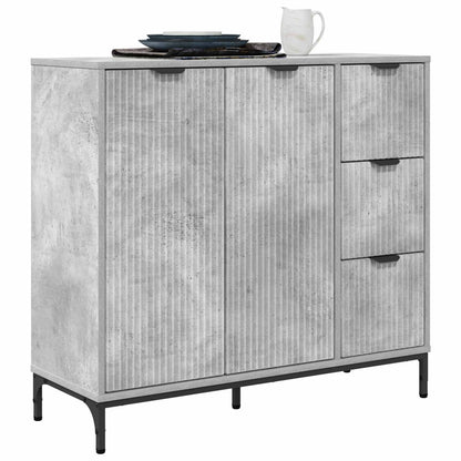 Sideboard Concrete Grey 89.5 x 33 x 82 cm Engineered Wood