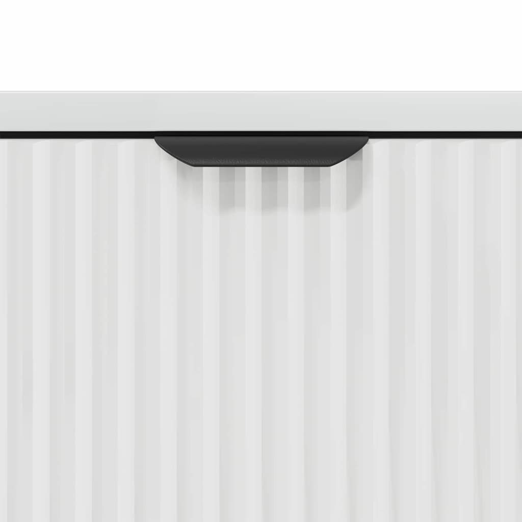 Sideboard High Gloss White 89.5 x 33 x 82 cm Engineered Wood