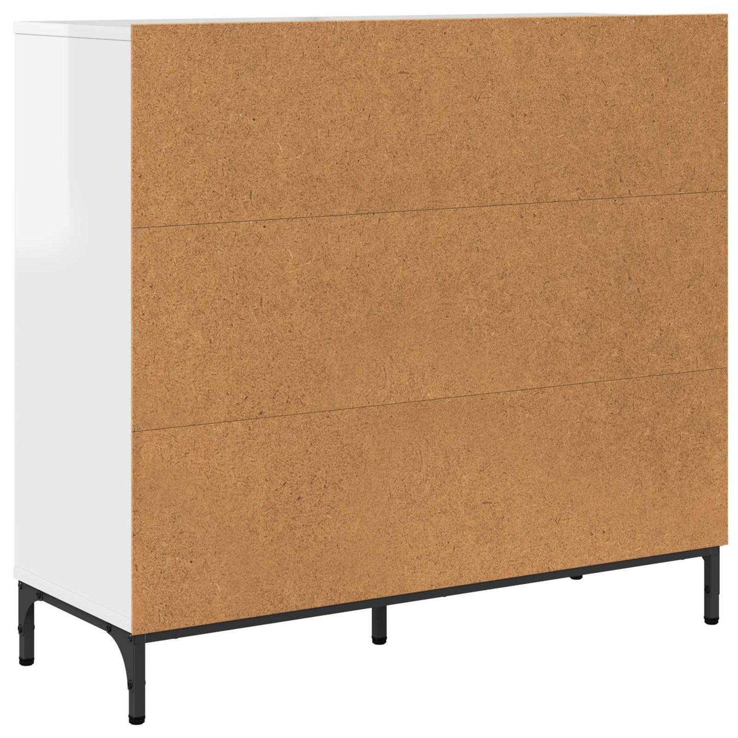 Sideboard High Gloss White 89.5 x 33 x 82 cm Engineered Wood
