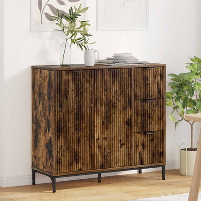 Sideboard Smoked Oak 89.5 x 33 x 82 cm Engineered Wood