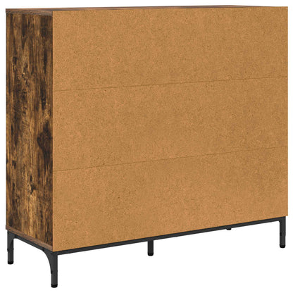 Sideboard Smoked Oak 89.5 x 33 x 82 cm Engineered Wood