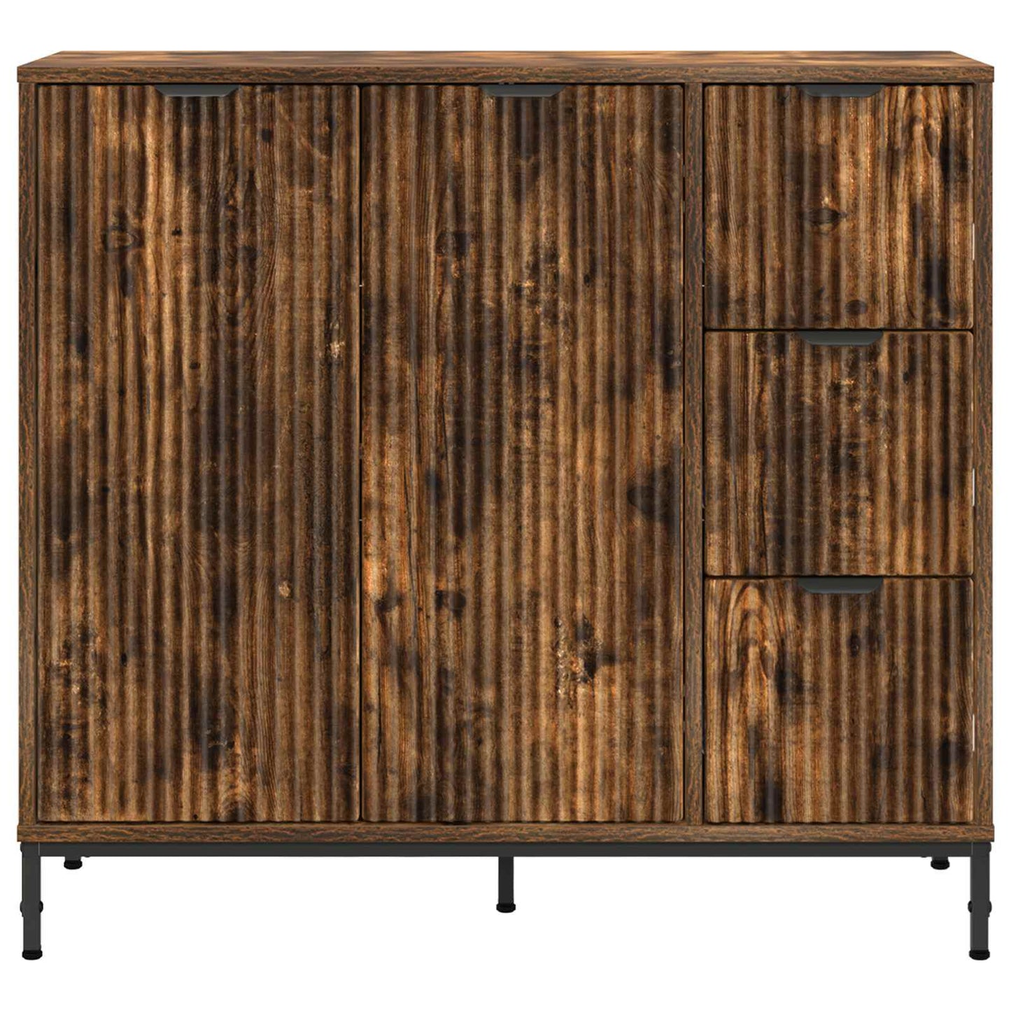 Sideboard Smoked Oak 89.5 x 33 x 82 cm Engineered Wood