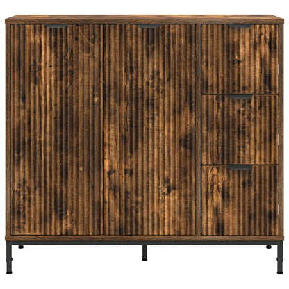 Sideboard Smoked Oak 89.5 x 33 x 82 cm Engineered Wood