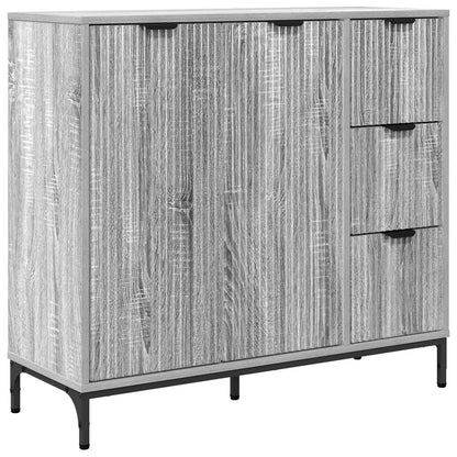 Sideboard Grey Sonoma 89.5 x 33 x 82 cm Engineered Wood