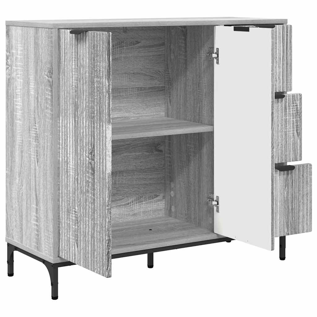 Sideboard Grey Sonoma 89.5 x 33 x 82 cm Engineered Wood