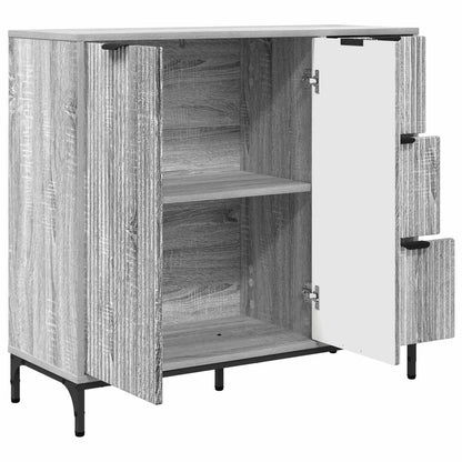 Sideboard Grey Sonoma 89.5 x 33 x 82 cm Engineered Wood
