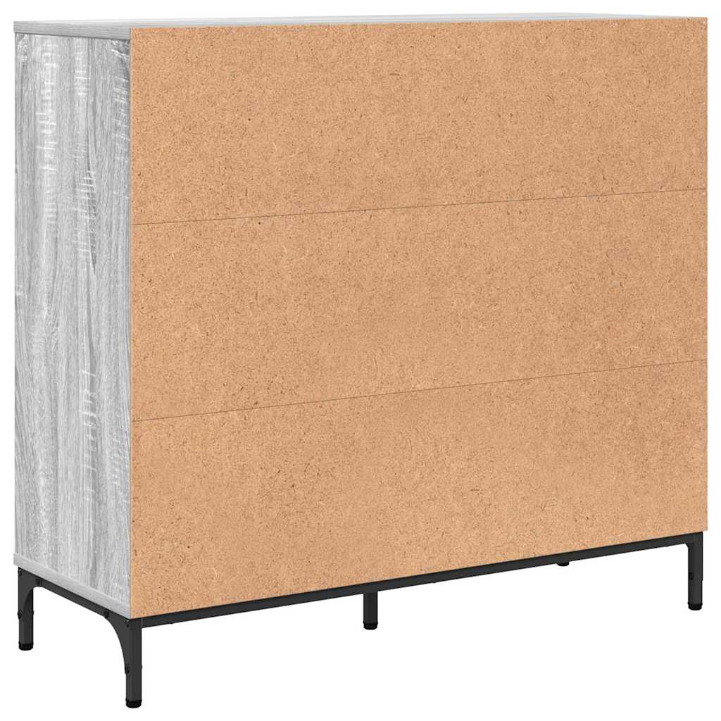 Sideboard Grey Sonoma 89.5 x 33 x 82 cm Engineered Wood