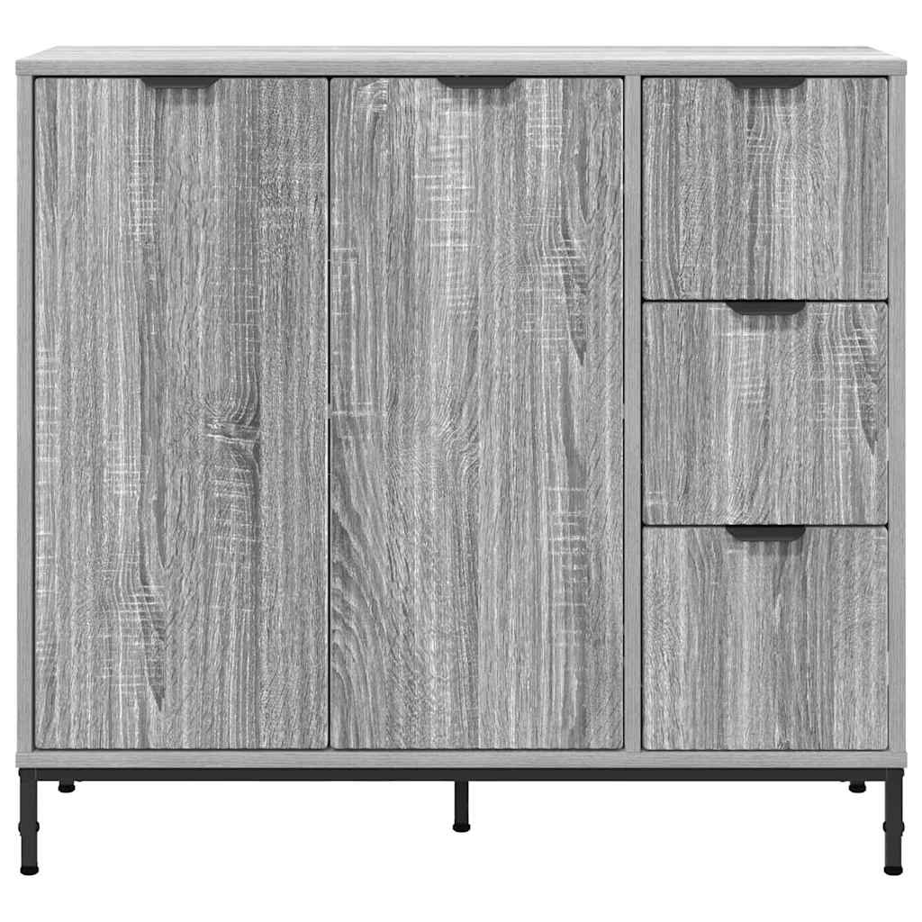 Sideboard Grey Sonoma 89.5 x 33 x 82 cm Engineered Wood