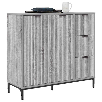 Sideboard Grey Sonoma 89.5 x 33 x 82 cm Engineered Wood