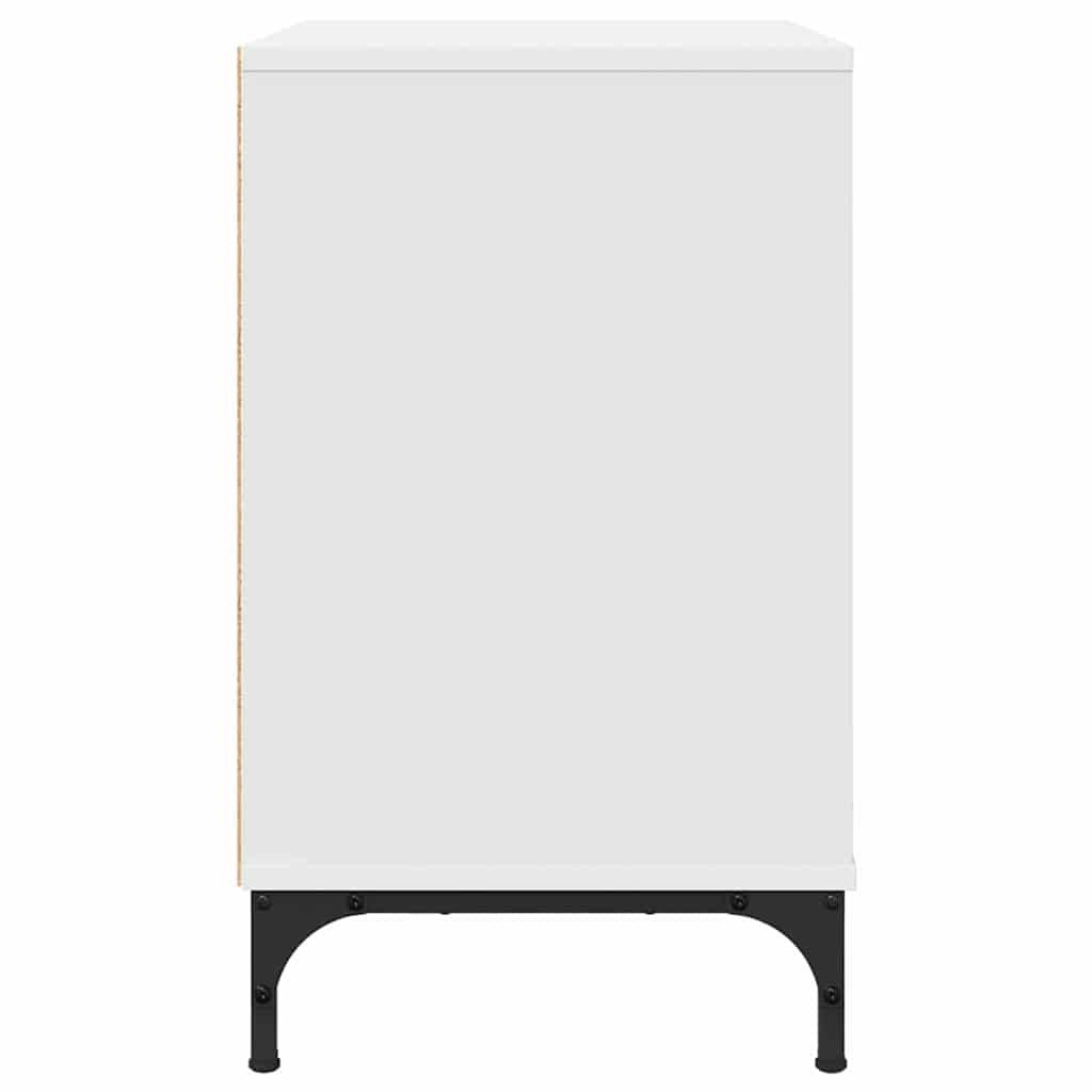 Bedside Table White 63.5 x 36 x 61 cm Engineered wood