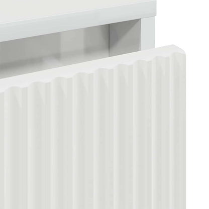 Bedside Table with Drawer High gloss white 63.5 x 36 x 61 cm