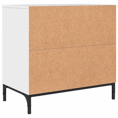 Bedside Table with Drawer High gloss white 63.5 x 36 x 61 cm