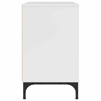 Bedside Table with Drawer High gloss white 63.5 x 36 x 61 cm