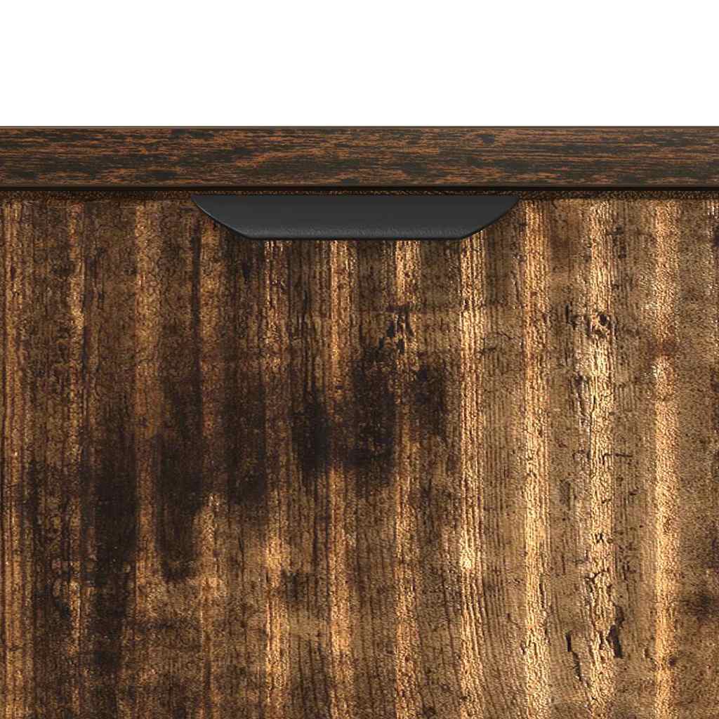 Bedside Table Smoked oak 63.5 x 36 x 61 cm Engineered wood