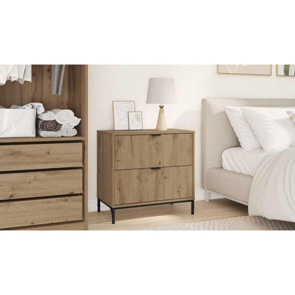 Bedside Table Artisan oak 63.5 x 36 x 61 cm Engineered wood